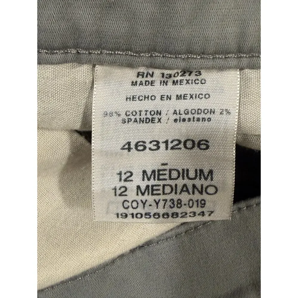 Lee All Day Women's Straight Leg Pants Grey Chino Stretch Medium Size 12 Classic - Picture 4 of 14